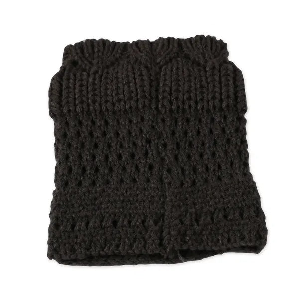 Women's Crochet Knit Leg Warmers - Winter Fashion Accessory