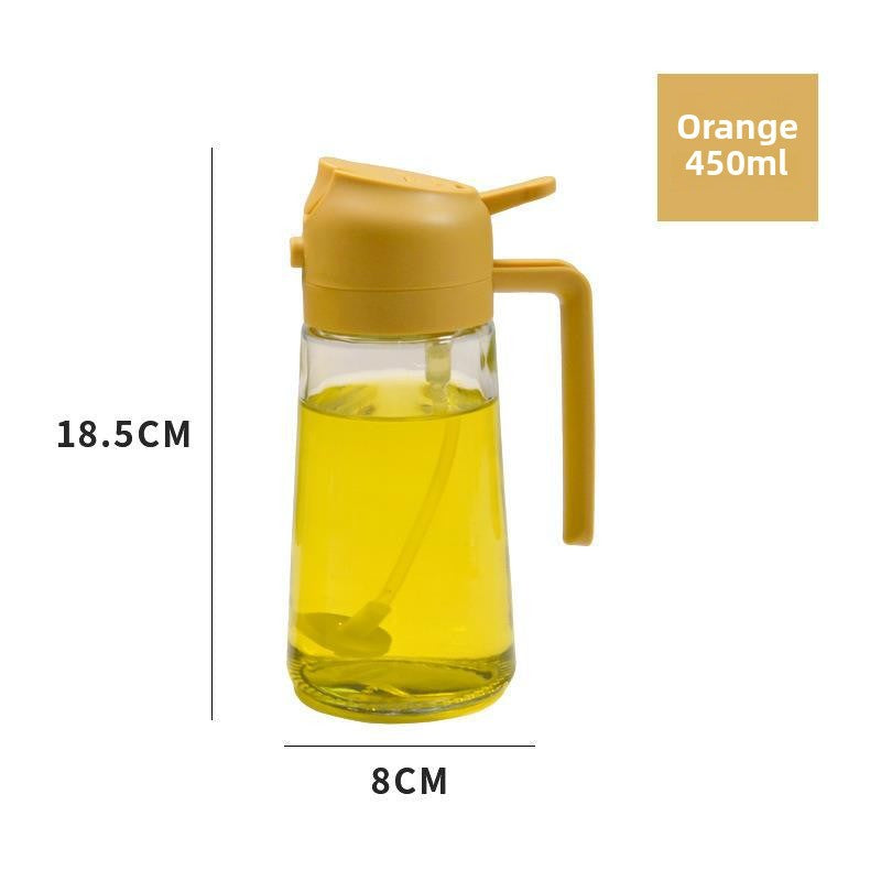 Dual-Function Glass Oil Bottle - Spray & Pour Kitchen Dispenser