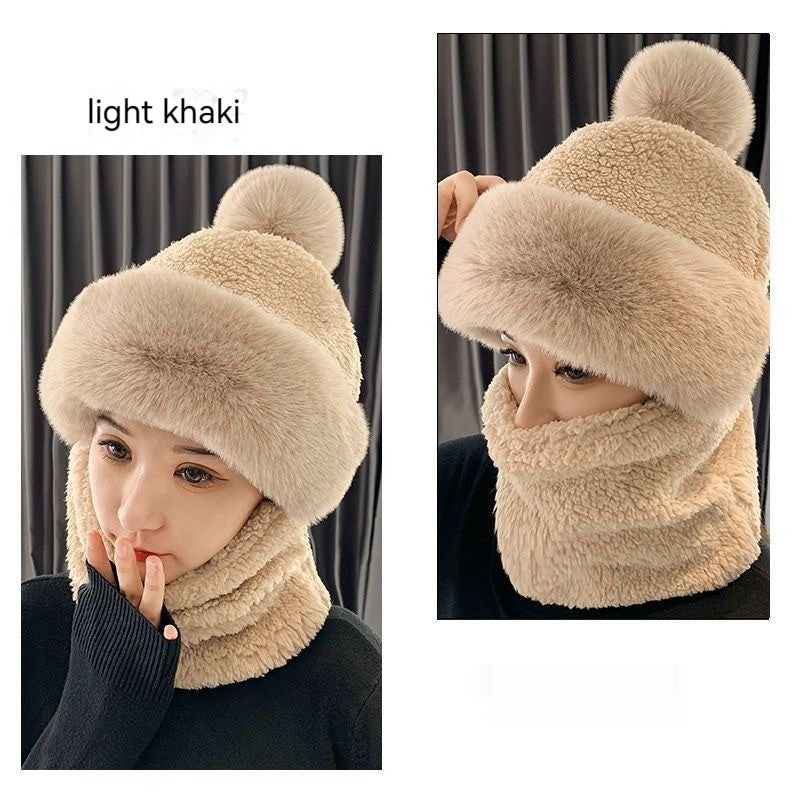 Women's Outdoor Hat - Ear & Wind Protection Single-Layer Fleece-Lined Winter Cap