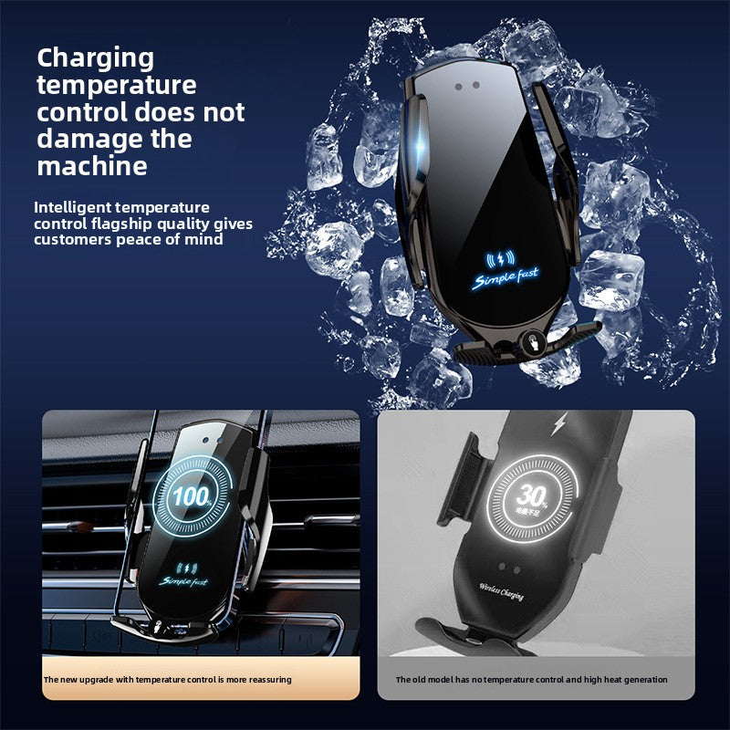 Magnetic Car Phone Mount with 15W Wireless Charging - Dashboard Holder