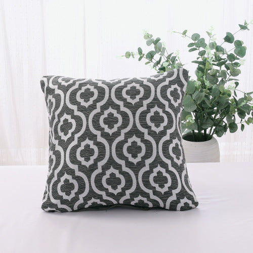 Cotton And Linen Yarn-dyed Sofa Cushion Pillowcase Simple