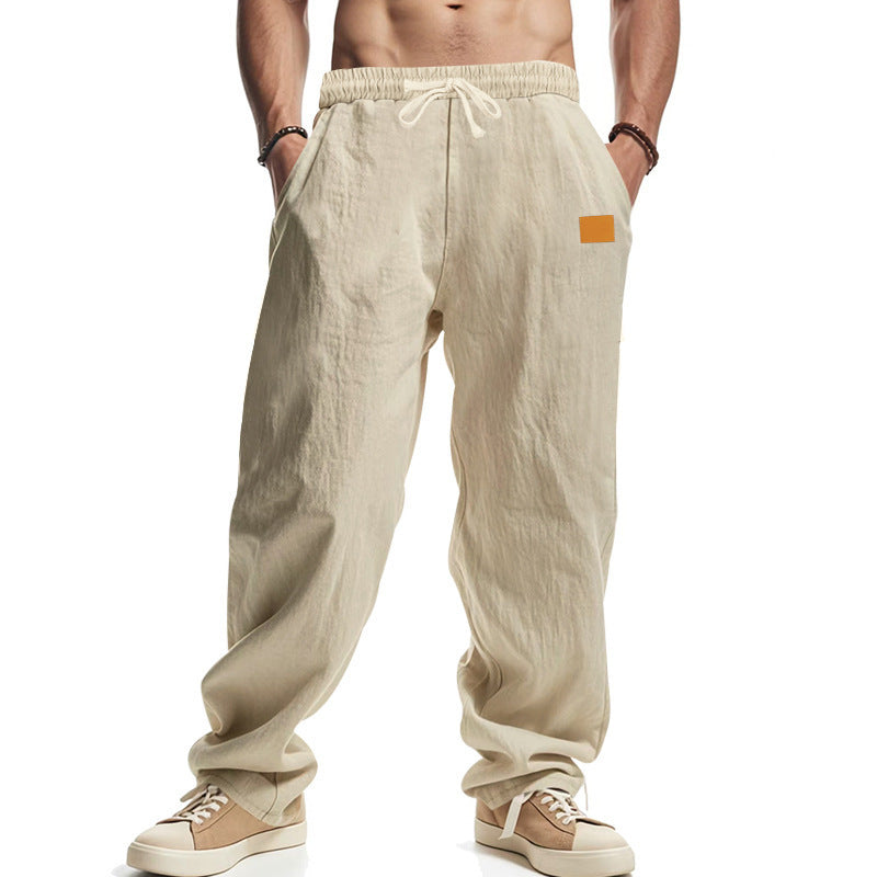 Men's Breathable Casual Beach Trousers - Simple Linen Summer Pants