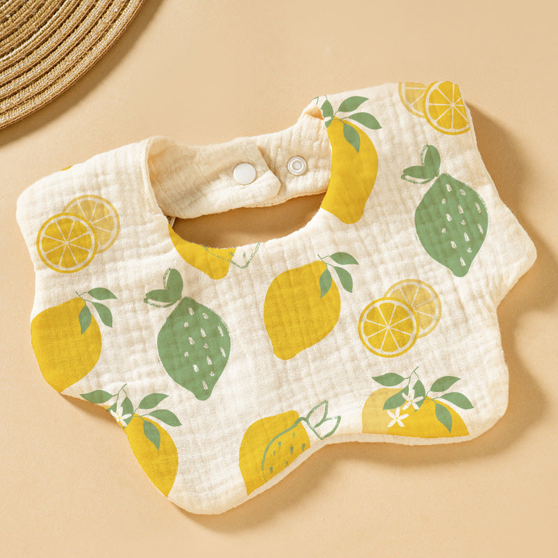 Baby Bib Set - 6-Layer Cotton Anti-Spill Round Bibs