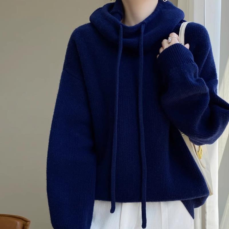 Women's Thicken Lazy Style Sweater - All-Match Long-Sleeved Pullover