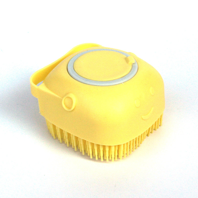 Silicone Dog Bath Massage Gloves Brush - Pet Grooming Tool with Shampoo Dispenser for Dogs & Cats