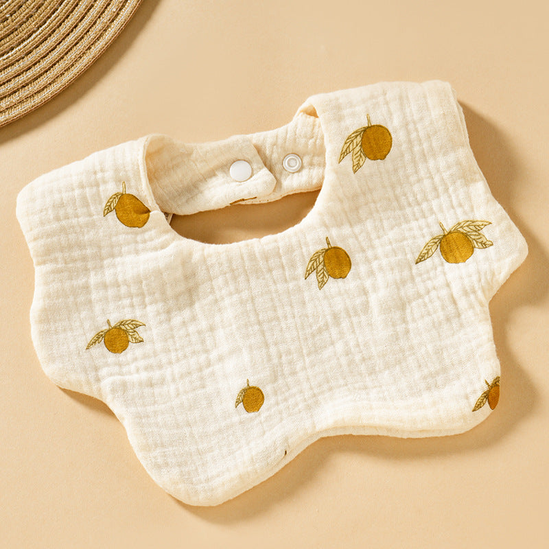 Baby Bib Set - 6-Layer Cotton Anti-Spill Round Bibs