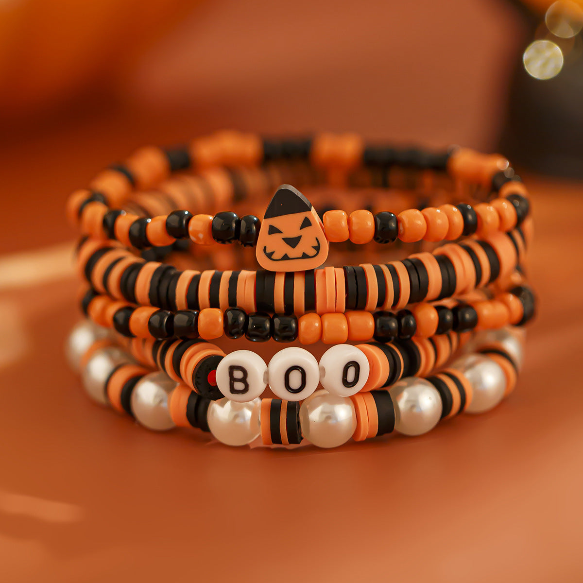 Bat Crystal Bracelet Set - Simple Personality Halloween Jewelry