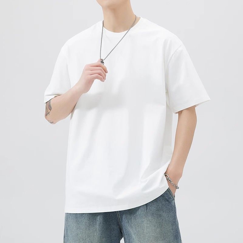 Men's Pure Cotton Short Sleeve T-Shirt - Premium Basic Tee