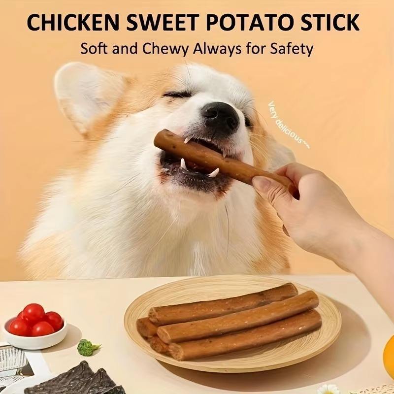Pet-shaped Chik Chicken Wrapped In Rawhide Chewy Natural Meat Snack For Dogs Suitable For All Sizes.
