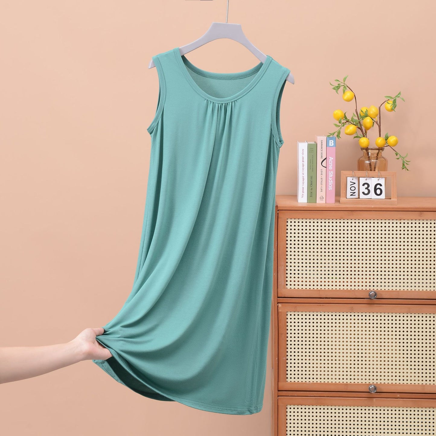 Plus Size Round Neck Ruffled Sleeveless Maxi Dress - Comfortable Casual Style
