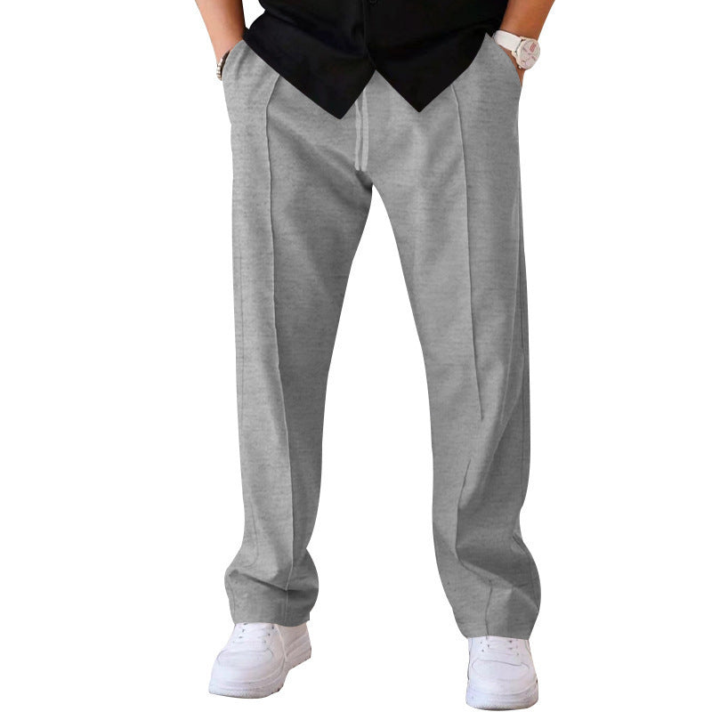 Men's Loose Straight-Leg Sport Trousers - Casual Athletic Pants