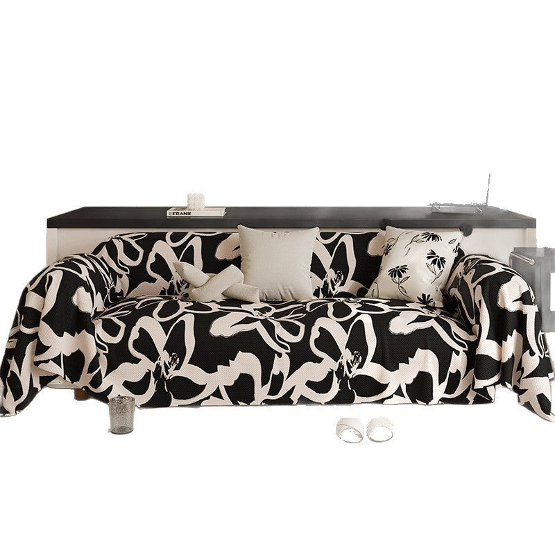 Black Stain-resistant Sofa Living Room Light Luxury Four Seasons Universal Sofa Cushion