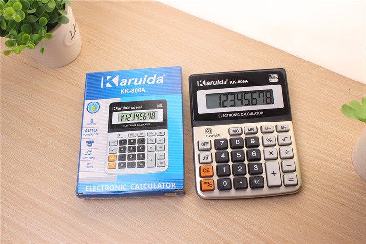 Aluminum Desktop Calculator - Compact Office & Commercial Calculator for Business