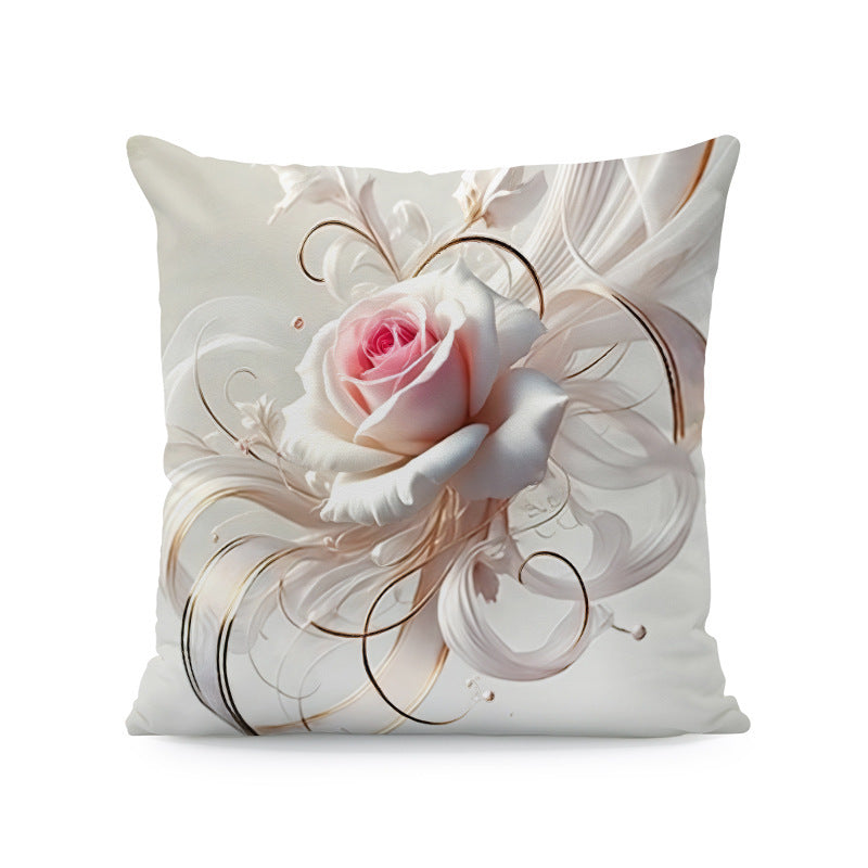 Ink-painting Plum Blossom Yellow Flower Sofa Cushion Cover Without Pillow Core