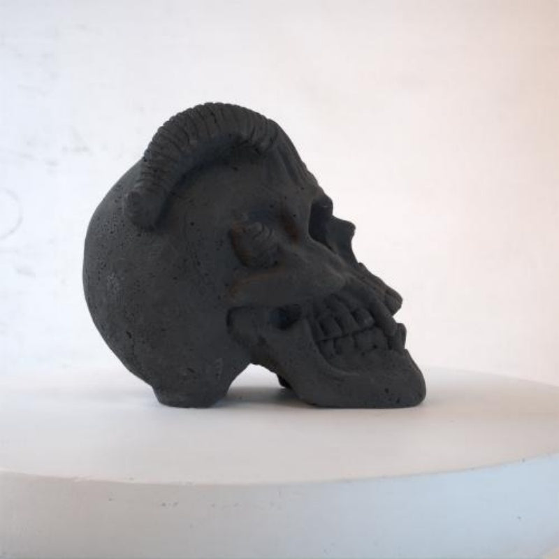 Fireproof Humanoid Skull Fire Pit - Refractory Material for Gas & Wood