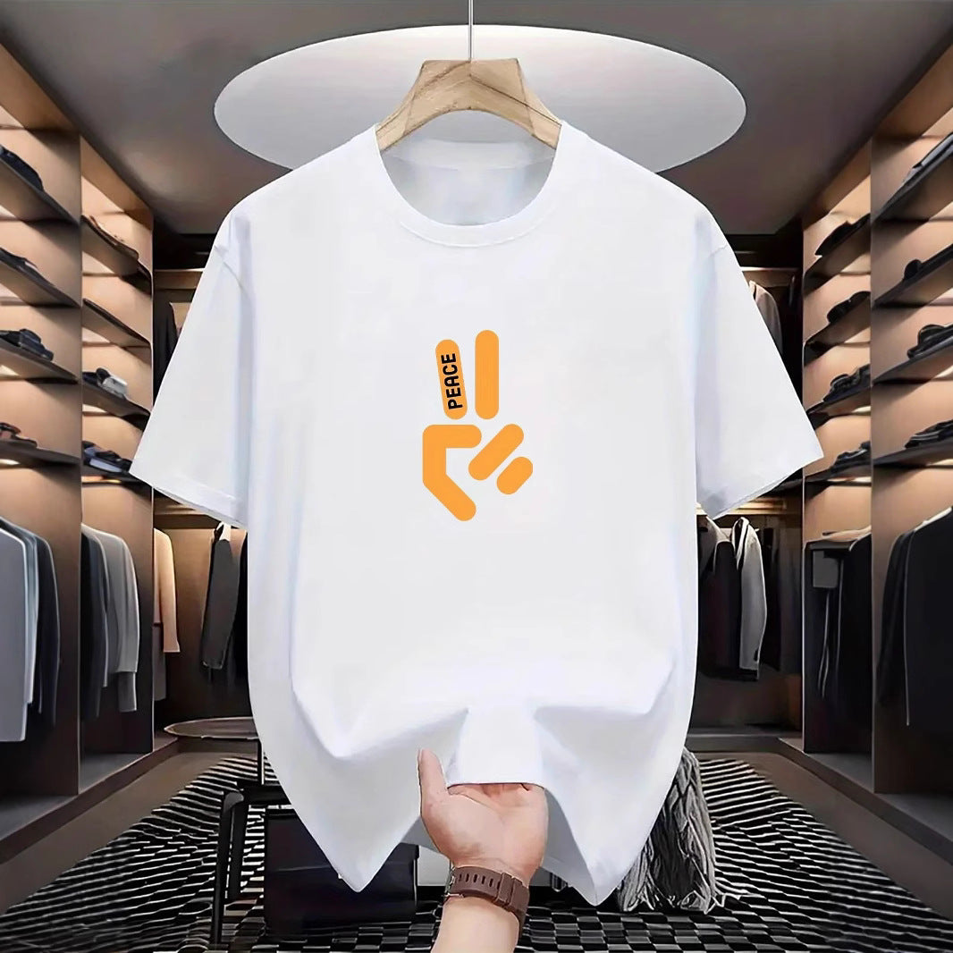 Men's Mesh Print Casual T-Shirt - Breathable Graphic Tee