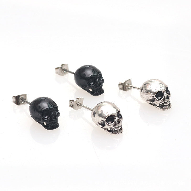 Retro Skull Earrings - Personality Halloween Drop Earrings