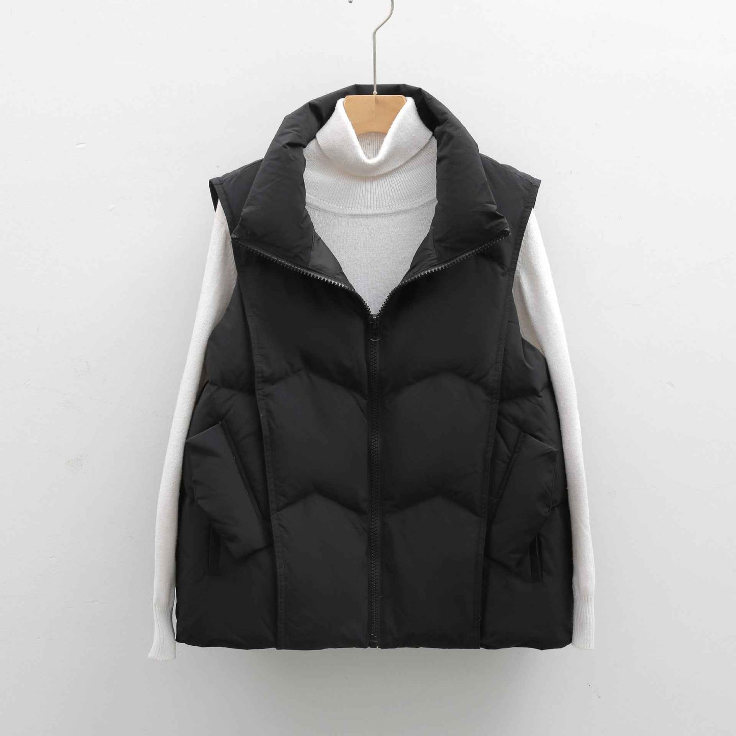 Women's Vest Solid Color Simple Down Jacket Loose Short Style