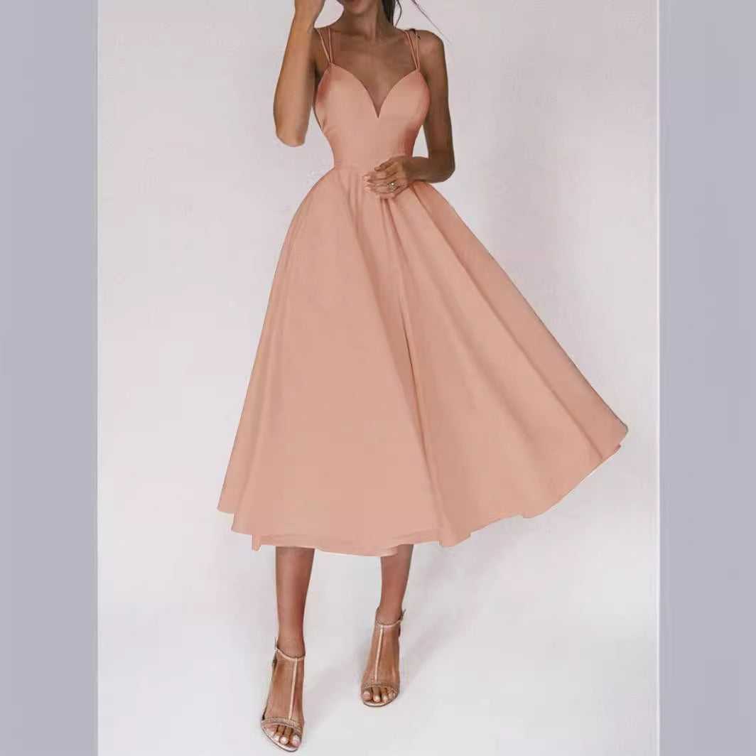 Women's Multi-Color Sling Dress - Fashion Sexy Summer Style
