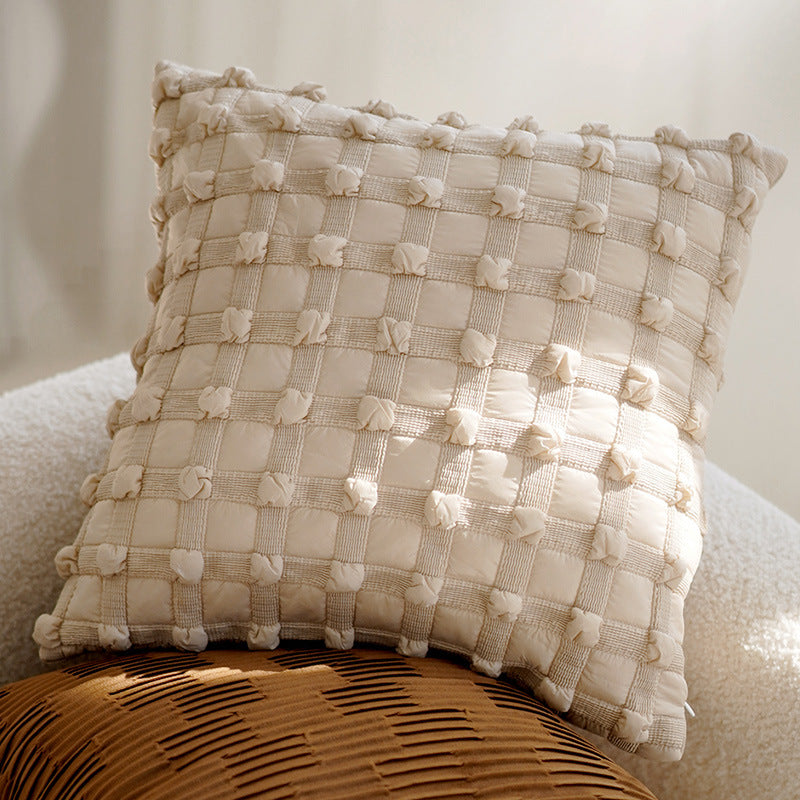 Retro Knotted Pillow Cushion - Vintage Style Decorative Throw Pillow