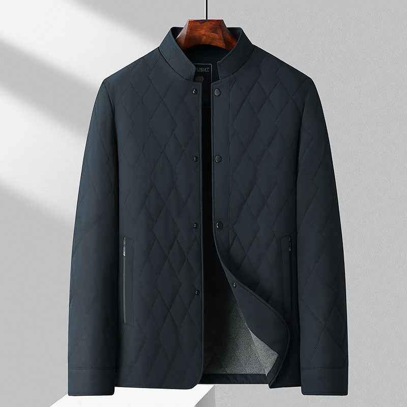 Men's Mulberry Silk Cotton Diamond-patterned Outerwear