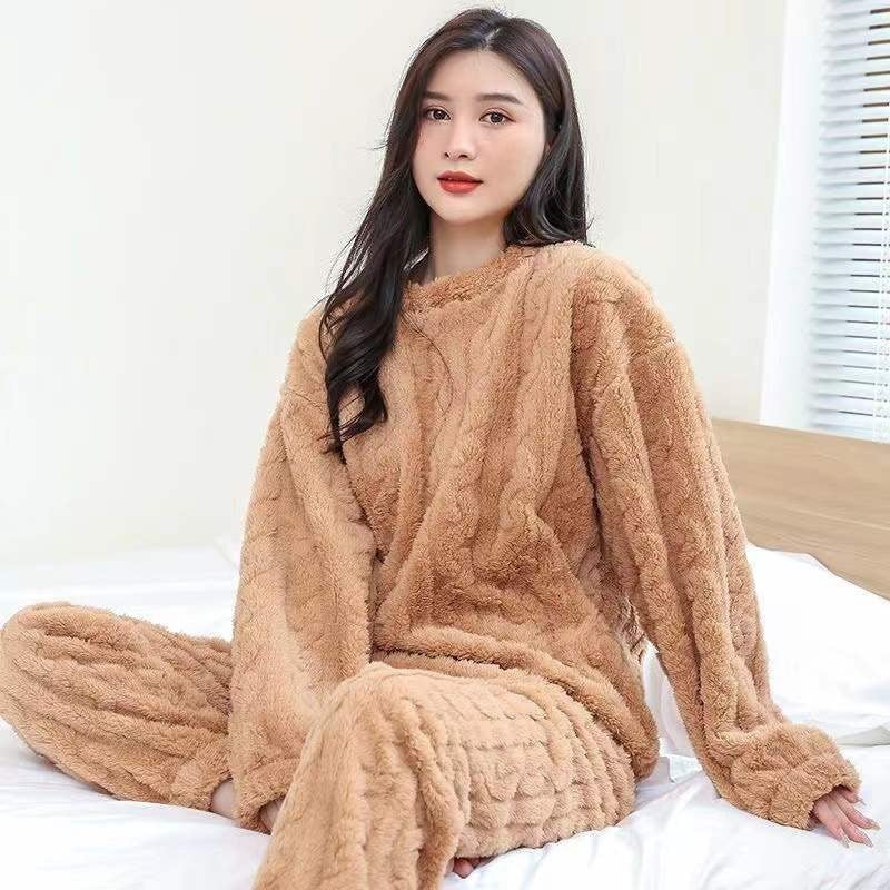 Coral Velvet Pajamas - Luxurious Soft Sleepwear Set