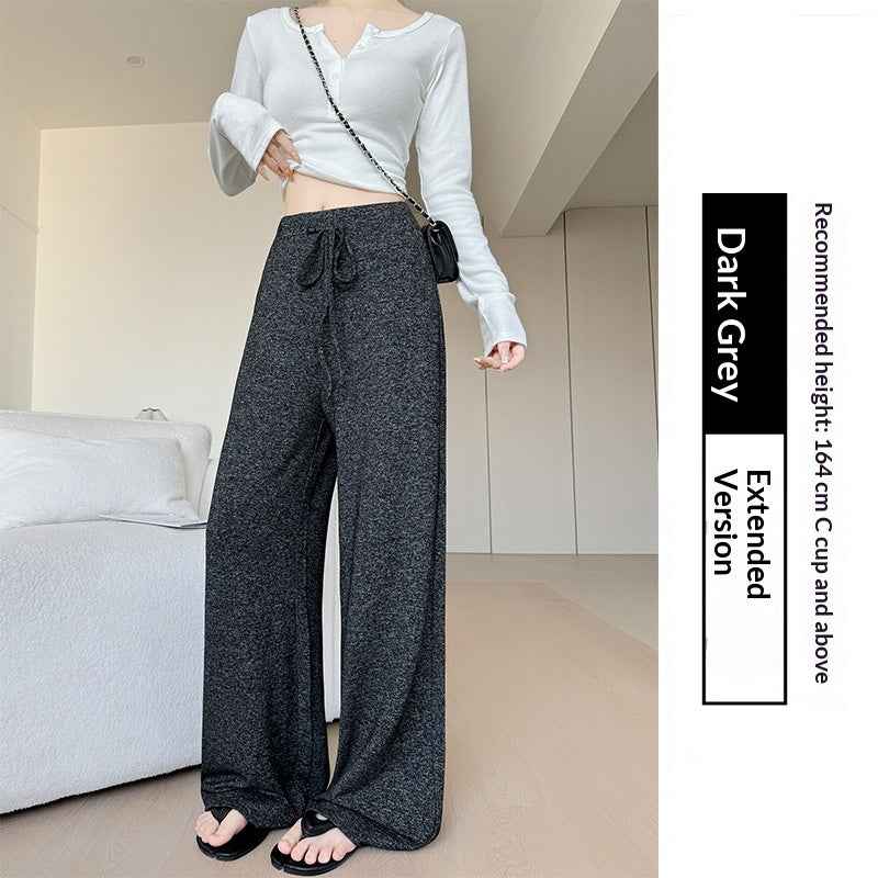High-waisted Loose Knit Pants For Women