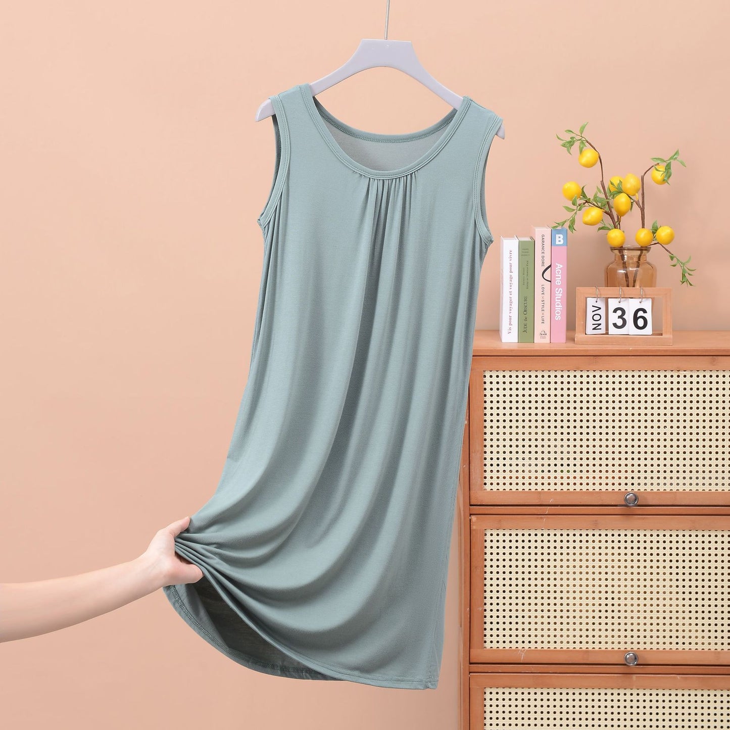 Plus Size Round Neck Ruffled Sleeveless Maxi Dress - Comfortable Casual Style