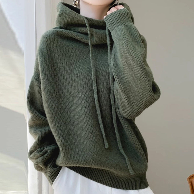 Women's Thicken Lazy Style Sweater - All-Match Long-Sleeved Pullover
