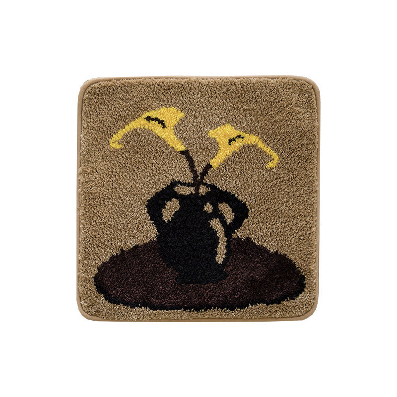 Chair Cushion Office Long-sitting Non-slip Cushion Absorbent Dirt-resistant Flocking Cushion