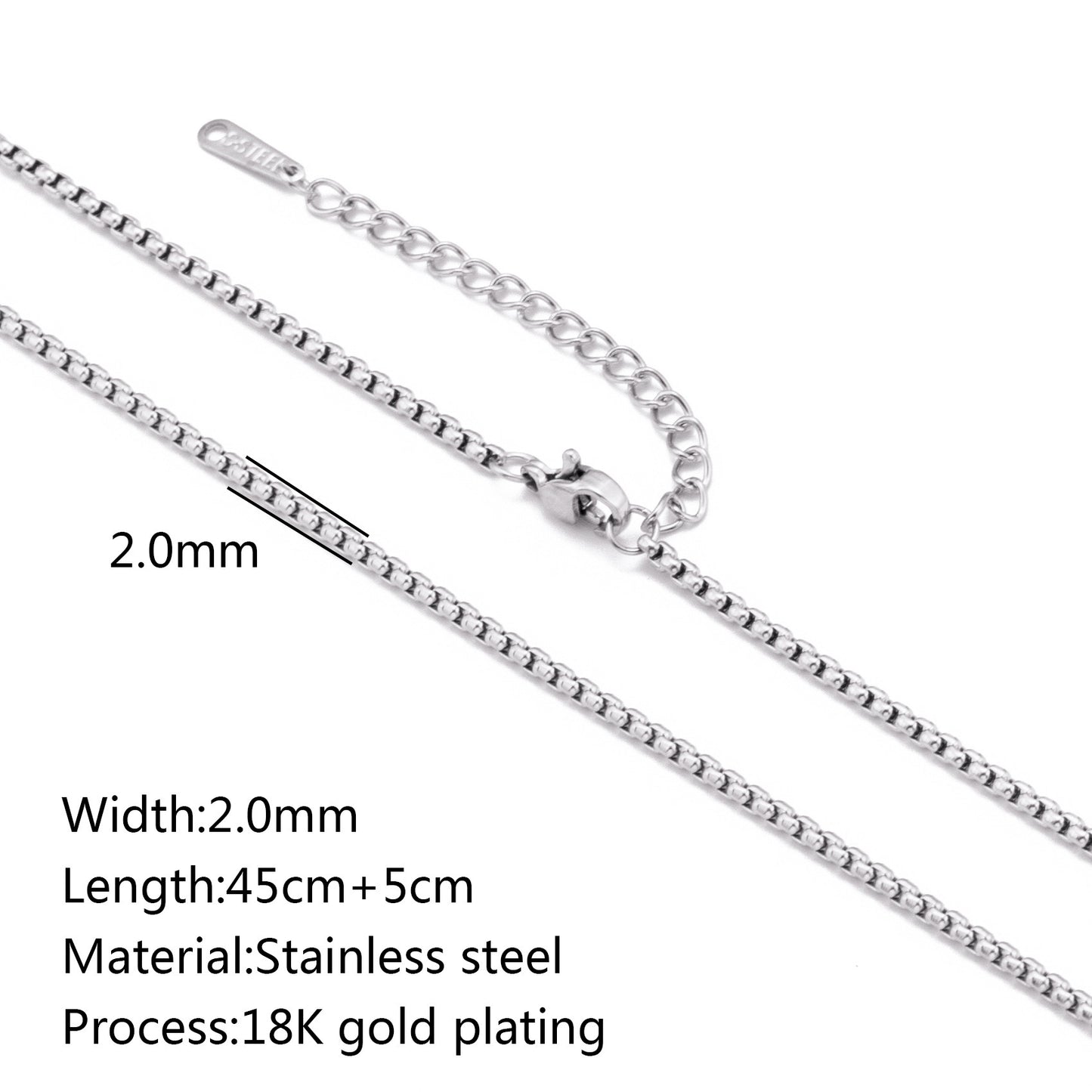 Stainless Steel Vacuum Vapor Plating 18K Gold Color Protection Lip Chain