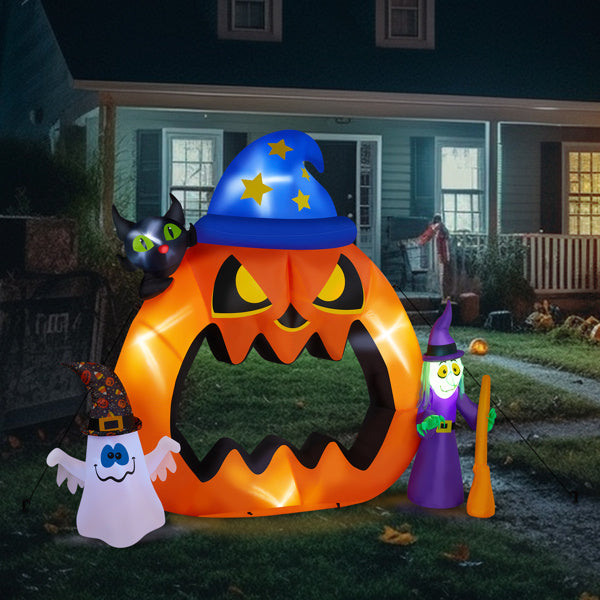 6.9ft Pumpkin Inflatable Halloween Decoration - Large Outdoor Display