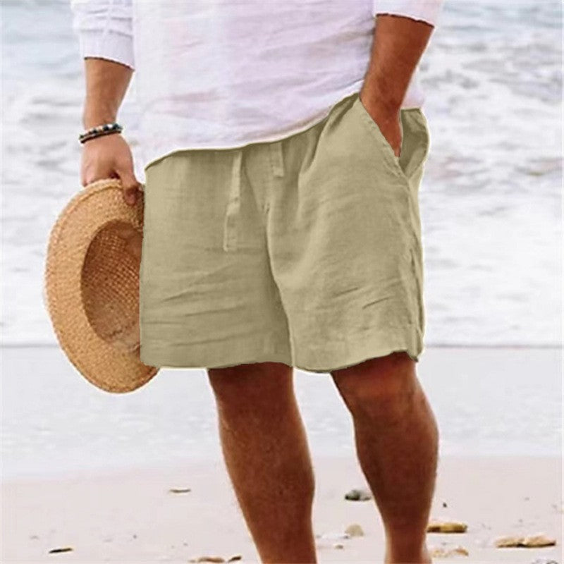 Men's Fashion Personality Cotton Hemp Shorts - Casual Summer Comfort