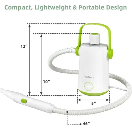 Multipurpose Steam Cleaner  High-Temp Steam, 2-3 Bar Pressure, 10.2oz Tank & Continuous Cleaning