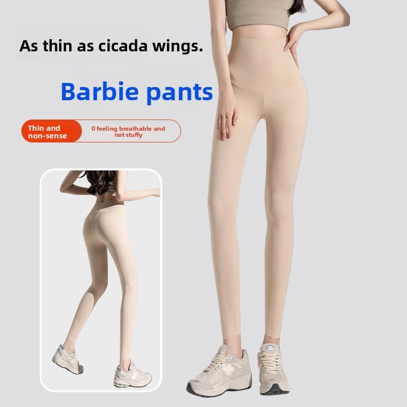 Ice Silk Shark Pants - Women's Ultra-Thin High-Waisted Seamless Leggings