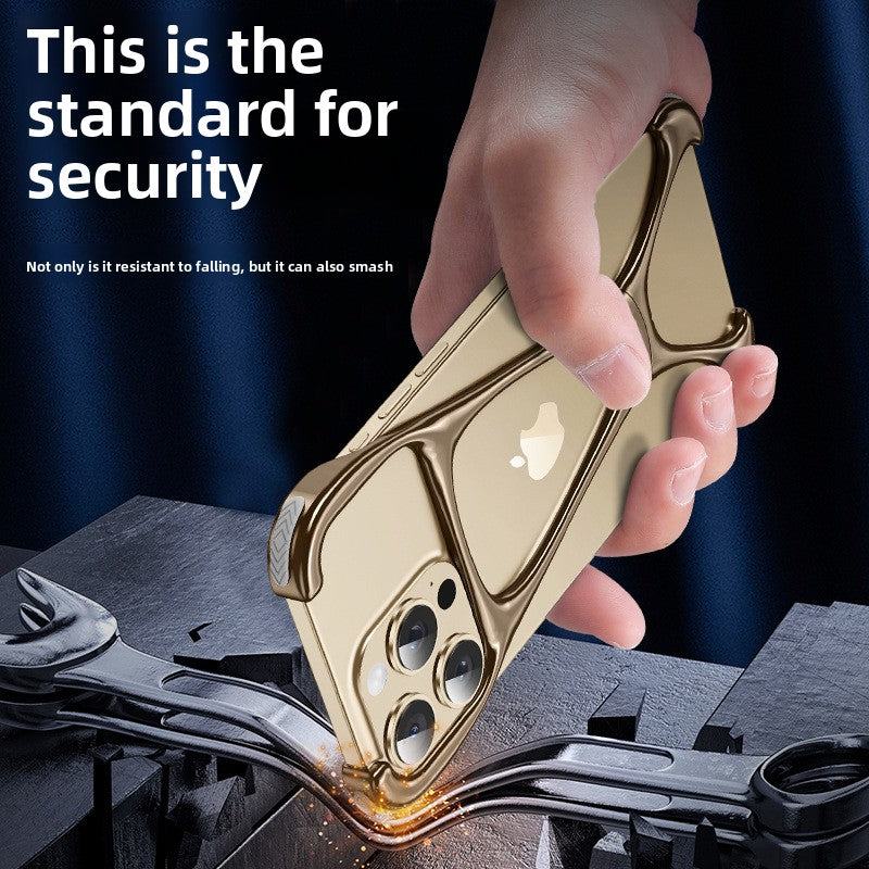 Premium Zinc Alloy iPhone Case - Frameless Anti-Drop Protection