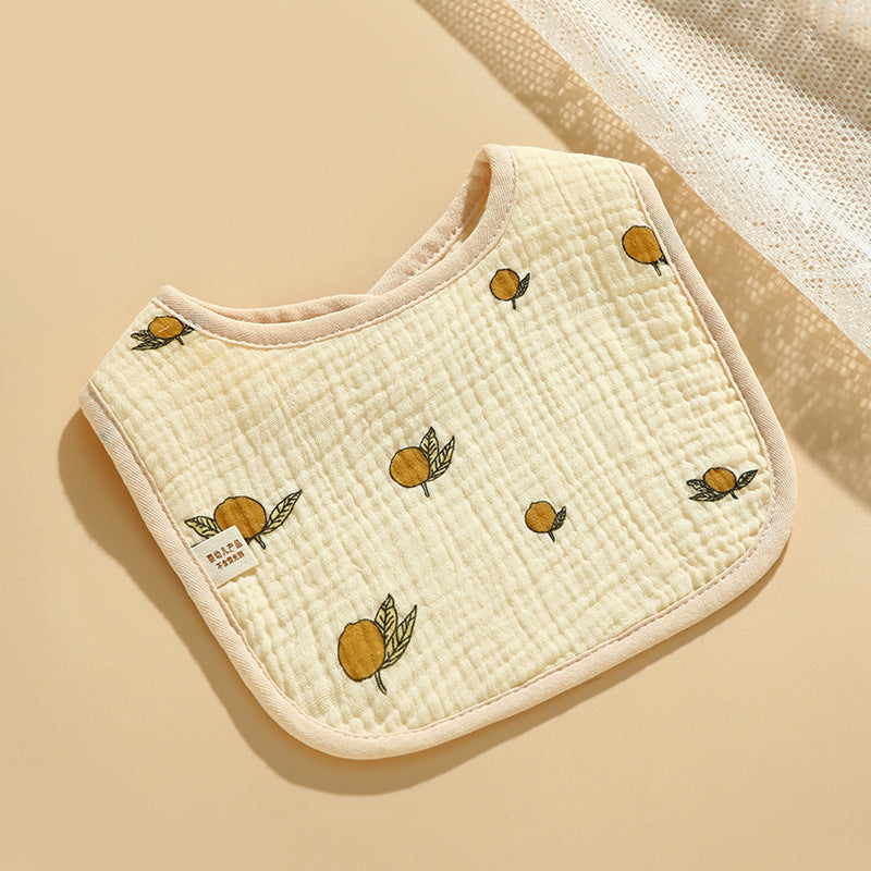 Baby Bib Set - 6-Layer Cotton Anti-Spill Round Bibs