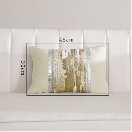 Light Luxury Sofa Cushion Living Room Nordic Velvet Printing Pillow Simple Modern Model Room Pillow Pillowcase