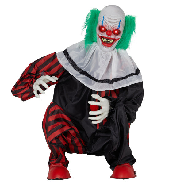 2.6ft Clown Halloween Standing Decoration - Life-Size Horror Display