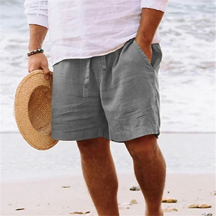 Men's Fashion Personality Cotton Hemp Shorts - Casual Summer Comfort
