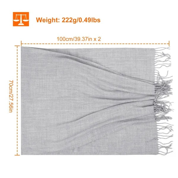 Unisex Oversized Cashmere Wool Shawl - Winter Blanket Wrap