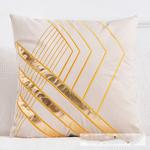 Golden Sofa Pillow Office Car Lumbar Cushion