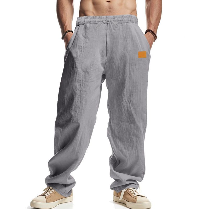 Men's Breathable Casual Beach Trousers - Simple Linen Summer Pants