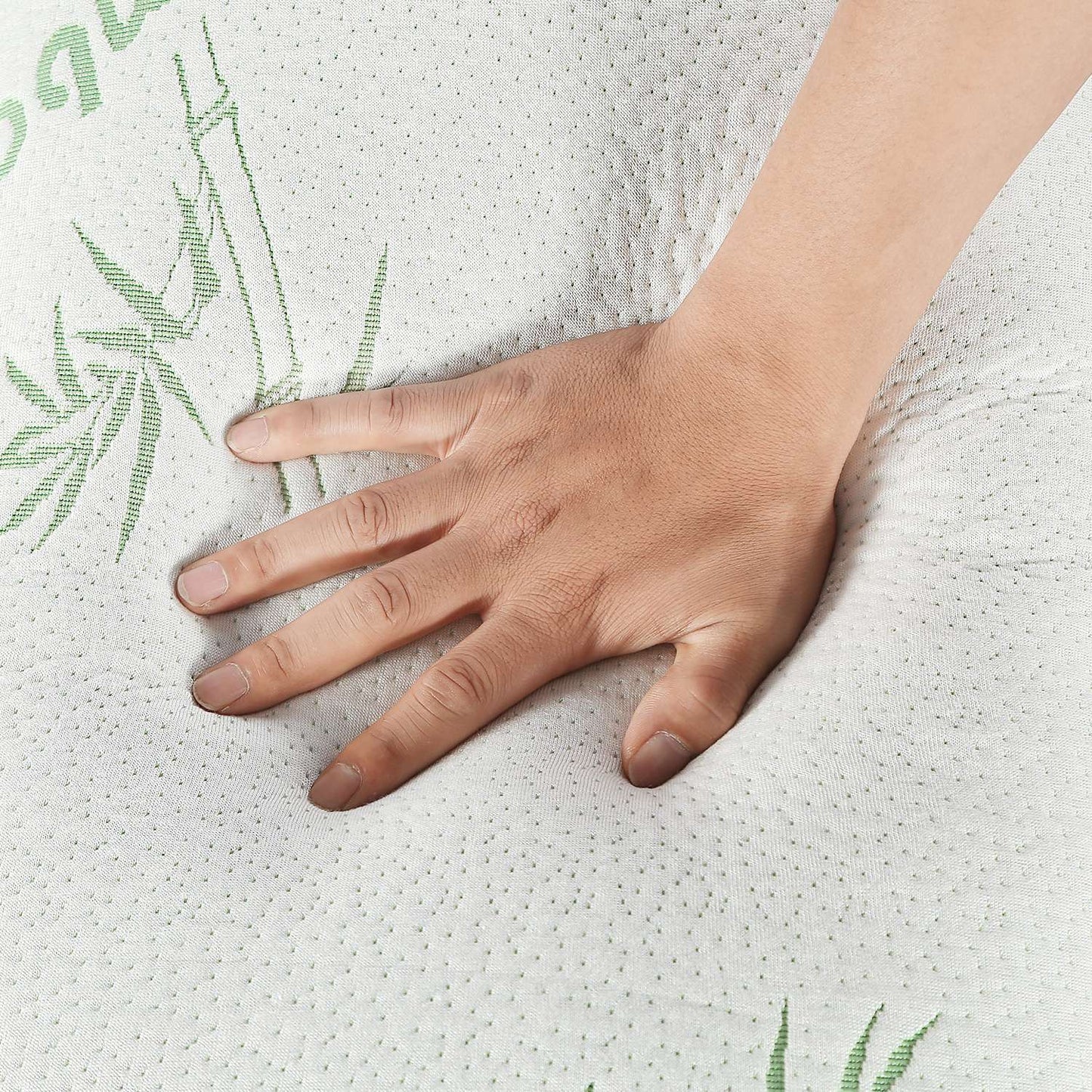 2Pcs Or 1Pcs Bamboo Memory Foam Pillow Hypoallergenic Bed Pillow For Head Neck Rest Sleeping Shredded Pillow Washable Cover Queen Size Pillow