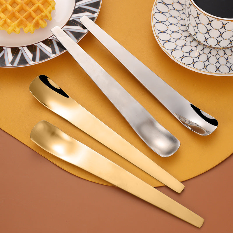 Stainless Steel Coffee Spoon - Golden Dessert & Ice Cream Spoon