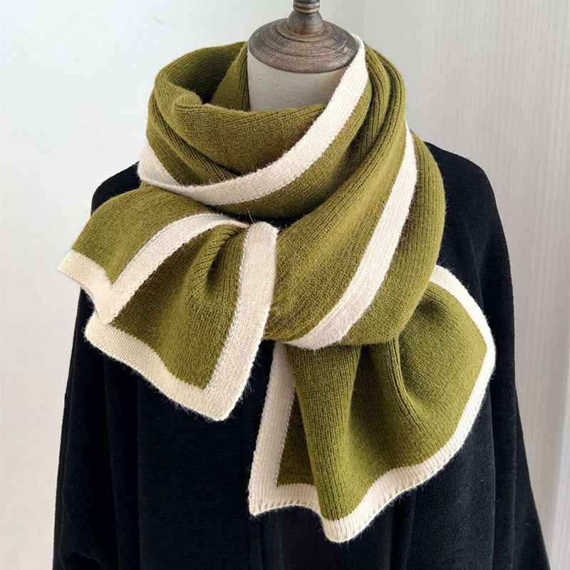 Color Matching Scarf - Knitted Wool Winter Wrap