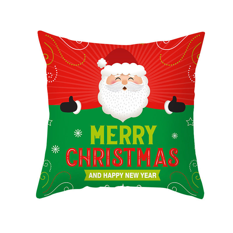 Cartoon Letter Printed French Velvet Cushion Cover
