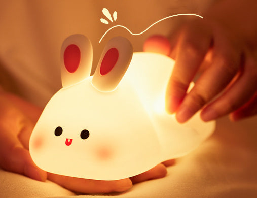 Cute Silicone Night Lights Sheep Cartoon - Rechargeable Timing Dimming Sleep Light for Children's Room