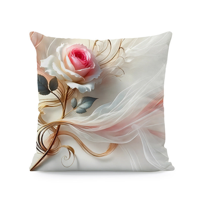 Ink-painting Plum Blossom Yellow Flower Sofa Cushion Cover Without Pillow Core