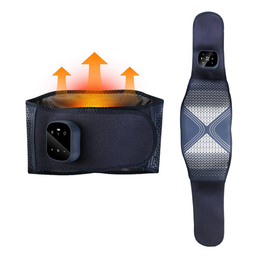 1Pc Lower Back Massager Heating Pad Cordless Heating Pad With Air Compression Vibration For Back Belly Waist Shoulder Pain Relief